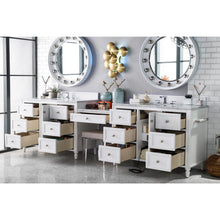 Load image into Gallery viewer, James Martin Copper Cove Encore 122&quot; Bright White Double Vanity Set