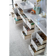Load image into Gallery viewer, James Martin Copper Cove Encore 122&quot; Bright White Double Vanity Set