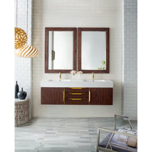 Load image into Gallery viewer, James Martin Mercer Island 59&quot; Coffee Oak - Radiant Gold Double Vanity