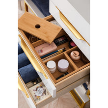 Load image into Gallery viewer, James Martin Columbia 59&quot; Glossy White - Radiant Gold Double Vanity