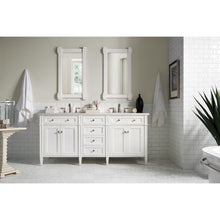 Load image into Gallery viewer, James Martin Brittany 72&quot; Bright White Double Vanity- James Martin