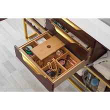 Load image into Gallery viewer, James Martin Columbia 59&quot; Coffee Oak - Radiant Gold Double Vanity