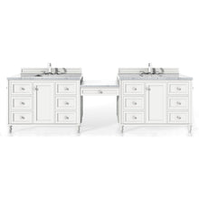 Load image into Gallery viewer, James Martin Copper Cove Encore 122&quot; Bright White Double Vanity Set- James Martin