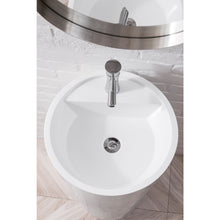 Load image into Gallery viewer, James Martin Quebec 17.5&quot; Solid Surface Pedestal Sink