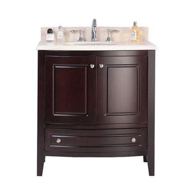 Estella 32 - Brown Cabinet with Jerusalem Gold Countertop- Laviva