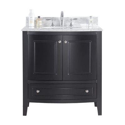 Estella 32 - Cabinet with White Carrera Countertop- Laviva