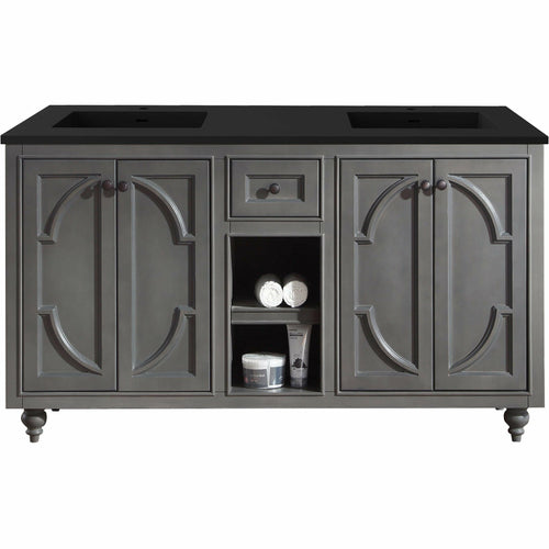 Odyssey - 60 - Cabinet with Matte Black VIVA Stone Solid Surface Countertop- Laviva