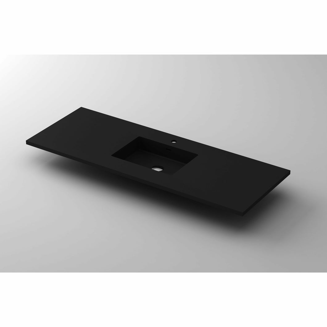 VIVA Stone Single Sink Matte Black - Solid Surface Countertop- Laviva