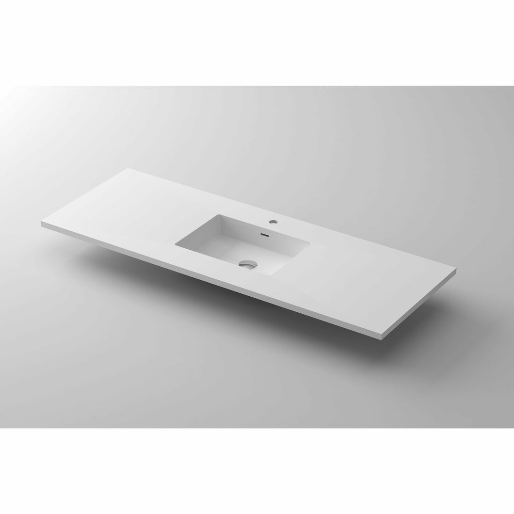 VIVA Stone Single Sink Matte White - Solid Surface Countertop- Laviva