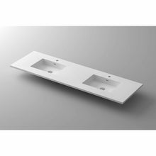 Load image into Gallery viewer, VIVA Stone Double Sink Matte White - Solid Surface Countertop- Laviva