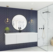 Load image into Gallery viewer, Vitri 72 - Cloud White Single Sink Cabinet with VIVA Stone Solid Surface Center Sink Countertop- Laviva