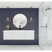 Load image into Gallery viewer, Vitri 72 - Cloud White Single Sink Cabinet with VIVA Stone Solid Surface Center Sink Countertop- Laviva