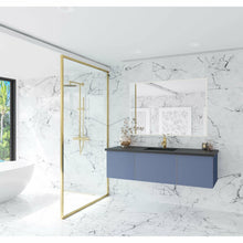 Load image into Gallery viewer, Vitri 60 - Nautical Blue Single Sink  Cabinet with VIVA Stone Solid Surface Center Sink Countertop- Laviva