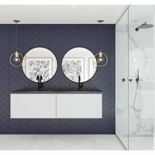 Load image into Gallery viewer, Vitri 60 - Cloud White Double Sink Cabinet with VIVA Stone Solid Surface Double Sink Countertop- Laviva