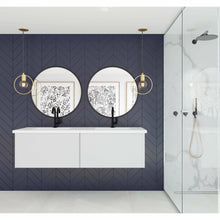 Load image into Gallery viewer, Vitri 60 - Cloud White Double Sink Cabinet with VIVA Stone Solid Surface Double Sink Countertop- Laviva