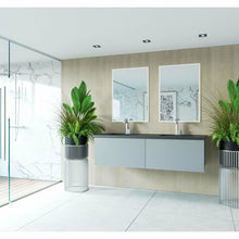 Load image into Gallery viewer, Vitri 60 - Fossil Grey Double Sink Cabinet with VIVA Stone Solid Surface Double Sink Countertop- Laviva
