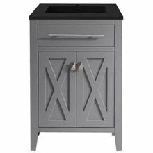Load image into Gallery viewer, Wimbledon - 24 -  Cabinet with Matte Black VIVA Stone Solid Surface Countertop- Laviva
