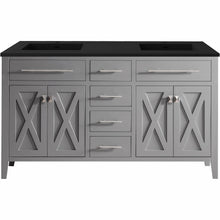 Load image into Gallery viewer, Wimbledon - 60 - Cabinet with Matte Black VIVA Stone Solid Surface Countertop- Laviva