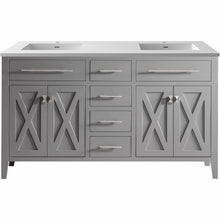 Load image into Gallery viewer, Wimbledon - 60 -  Cabinet with Matte White VIVA Stone Solid Surface Countertop- Laviva
