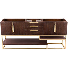 Load image into Gallery viewer, James Martin Columbia 72&quot; Coffee Oak - Radiant Gold Single Vanity- James Martin