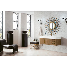 Load image into Gallery viewer, James Martin Mercer Island 48&quot; Latte Oak - Radiant Gold Single Vanity