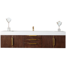 Load image into Gallery viewer, James Martin Mercer Island 72&quot; Coffee Oak - Radiant Gold Single Vanity- James Martin