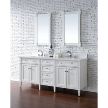 Load image into Gallery viewer, James Martin Brittany 72&quot; Bright White Double Vanity- James Martin
