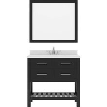 Load image into Gallery viewer, Virtu USA Caroline Estate 36&quot; Single Sink Dazzle White Quartz Top Vanity with Faucet and Mirror- Virtuusa