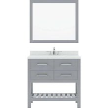 Load image into Gallery viewer, Virtu USA Caroline Estate 36&quot; Single Sink Dazzle White Quartz Top Vanity with Faucet and Mirror- Virtuusa