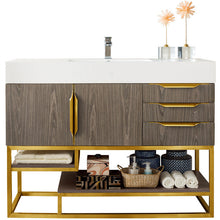 Load image into Gallery viewer, James Martin Columbia 48&quot; Ash Gray - Radiant Gold Single Vanity- James Martin