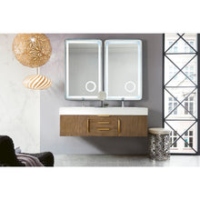 Load image into Gallery viewer, James Martin Mercer Island 59&quot; Latte Oak - Radiant Gold Double Vanity