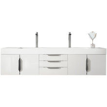Load image into Gallery viewer, James Martin Mercer Island 72&quot; Glossy White Double Vanity- James Martin