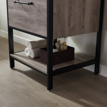 Load image into Gallery viewer, Vinnova Palma 24&quot; Vanity in Mexican Oak with White Composite Grain Stone Countertop With Mirror- Vinnova