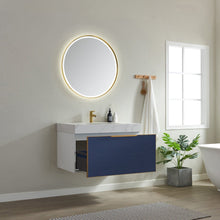 Load image into Gallery viewer, Vinnova Alicante 36&quot; Vanity in Classic Blue with White Sintered Stone Countertop and undermount sink With Mirror- Vinnova