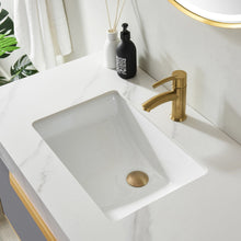 Load image into Gallery viewer, Vinnova Alicante 36&quot; Vanity in Grey with White Sintered Stone Countertop and undermount sink With Mirror- Vinnova