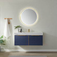 Load image into Gallery viewer, Vinnova Alicante 48&quot; Vanity in Classic Blue with White Sintered Stone Countertop and undermount sink With Mirror- Vinnova