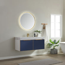 Load image into Gallery viewer, Vinnova Alicante 48&quot; Vanity in Classic Blue with White Sintered Stone Countertop and undermount sink With Mirror- Vinnova