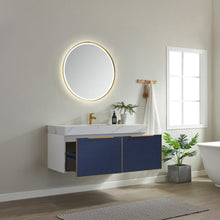 Load image into Gallery viewer, Vinnova Alicante 48&quot; Vanity in Classic Blue with White Sintered Stone Countertop and undermount sink With Mirror- Vinnova