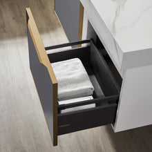 Load image into Gallery viewer, Vinnova Alicante 48&quot; Vanity in Grey with White Sintered Stone Countertop and undermount sink With Mirror- Vinnova