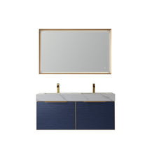 Load image into Gallery viewer, Vinnova Alicante 48M&quot; Vanity in Classic Blue with White Sintered Stone Countertop and undermount sink With Mirror- Vinnova