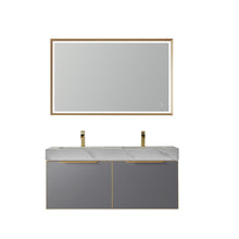 Load image into Gallery viewer, Vinnova Alicante 48M&quot; Vanity in Grey with White Sintered Stone Countertop and undermount sink With Mirror- Vinnova