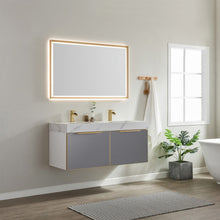 Load image into Gallery viewer, Vinnova Alicante 48M&quot; Vanity in Grey with White Sintered Stone Countertop and undermount sink With Mirror- Vinnova
