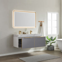 Load image into Gallery viewer, Vinnova Alicante 48M&quot; Vanity in Grey with White Sintered Stone Countertop and undermount sink With Mirror- Vinnova