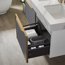 Load image into Gallery viewer, Vinnova Alicante 48M&quot; Vanity in Grey with White Sintered Stone Countertop and undermount sink With Mirror- Vinnova