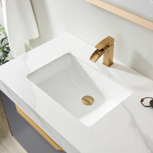 Load image into Gallery viewer, Vinnova Alicante 60&quot; Vanity in Grey with White Sintered Stone Countertop and undermount sink With Mirror- Vinnova