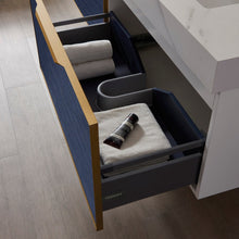 Load image into Gallery viewer, Vinnova Alicante 72&quot; Vanity in Classic Blue with White Sintered Stone Countertop and undermount sink With Mirror- Vinnova