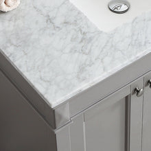 Load image into Gallery viewer, Vinnova Catania 36&quot; Vanity in Grey with Carrara White Marble Countertop With Mirror- Vinnova