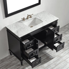 Load image into Gallery viewer, Vinnova Catania 48&quot; Vanity in Espresso with Carrara White Marble Countertop With Mirror- Vinnova