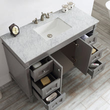 Load image into Gallery viewer, Vinnova Catania 48&quot; Vanity in Grey with Carrara White Marble Countertop With Mirror- Vinnova