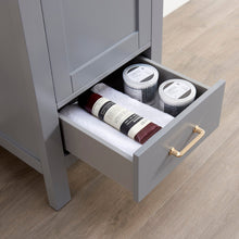 Load image into Gallery viewer, Vinnova Gela 18&quot; Single Sink Bath Vanity in Grey with White Drop-In Ceramic Basin and Mirror- Vinnova